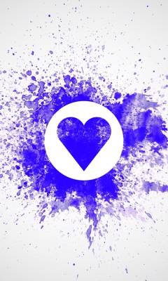 Blue Heart Splash screenshot #1 240x400