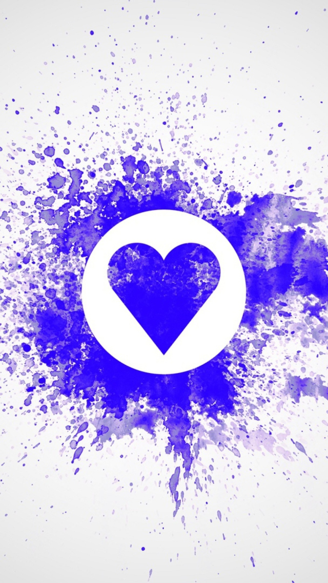 Screenshot №1 pro téma Blue Heart Splash 640x1136