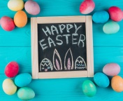 Fondo de pantalla Easter Blue Background 176x144