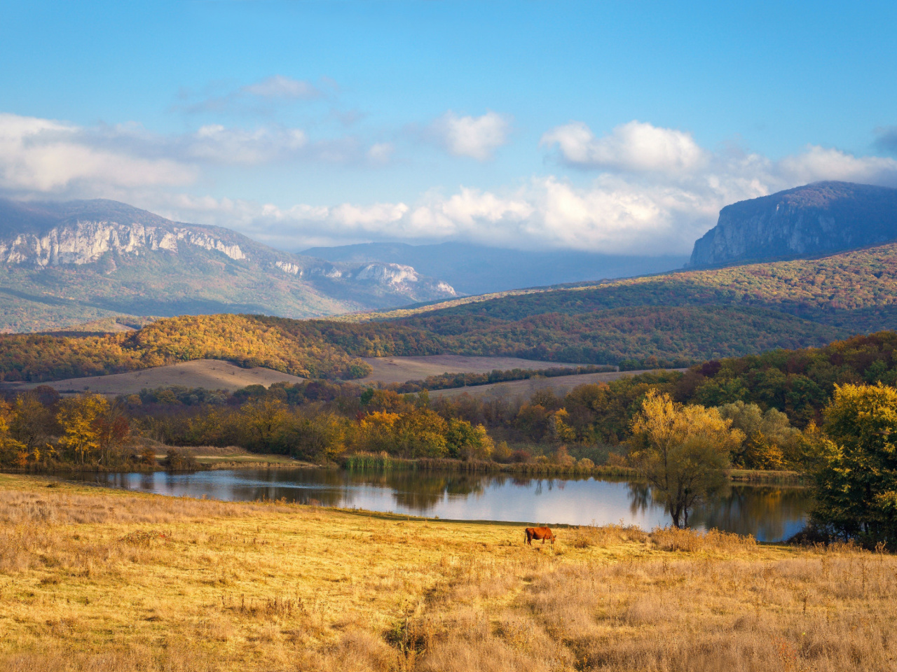 River tranquility countryside wallpaper 1280x960