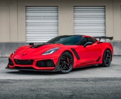 Fondo de pantalla Chevrolet Corvette Red Tuning 176x144