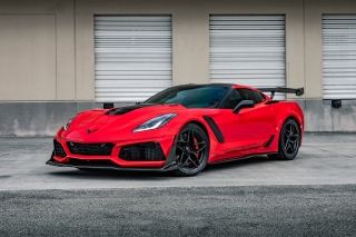 Chevrolet Corvette Red Tuning Background for Android, iPhone and iPad