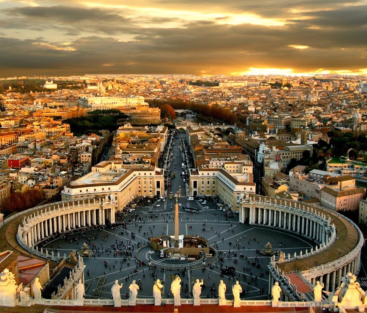 St. Peter's Square in Rome wallpaper 1200x1024