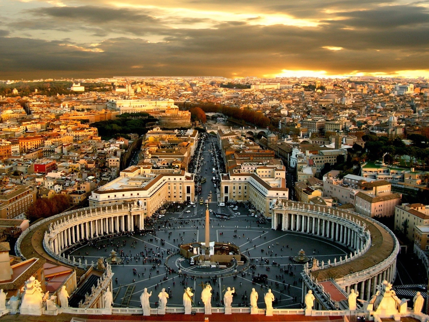 Das St. Peter's Square in Rome Wallpaper 1400x1050