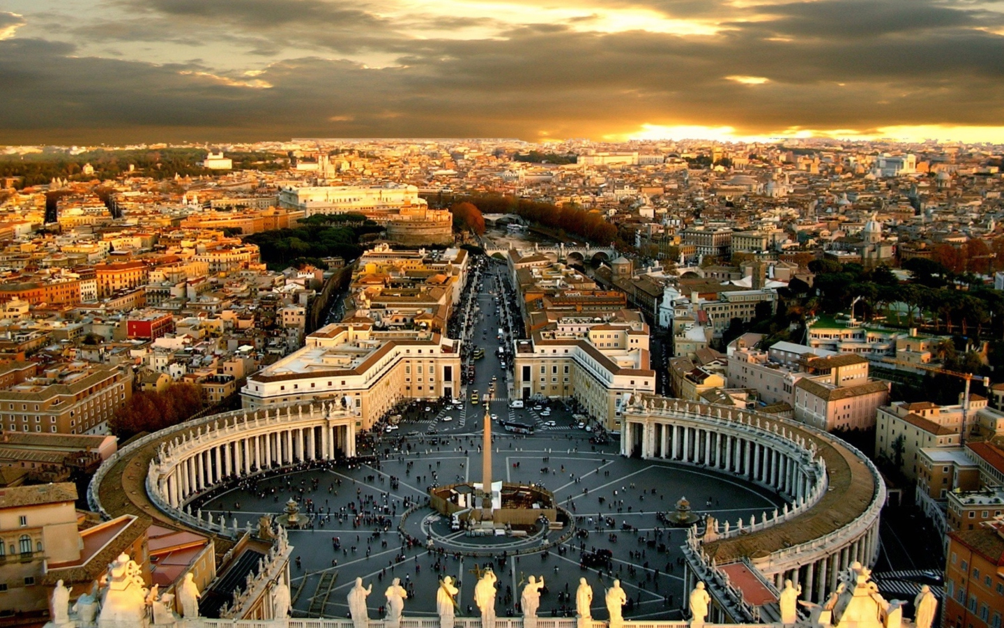 Fondo de pantalla St. Peter's Square in Rome 1440x900