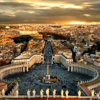 St. Peter's Square in Rome - Obrázkek zdarma pro 208x208