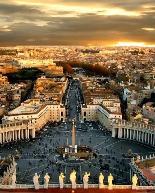 St. Peter's Square in Rome Wallpaper for 240x320