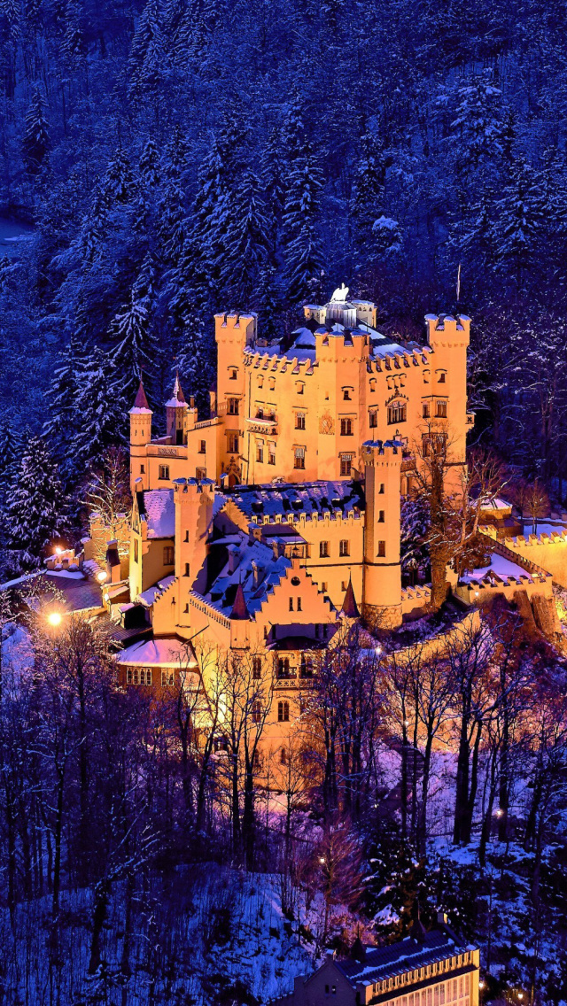 Das Hohenschwangau Castle Wallpaper 640x1136