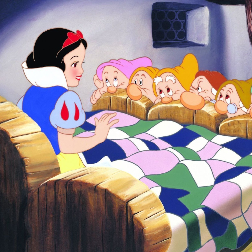 Das Snow White and the Seven Dwarfs Wallpaper 1024x1024