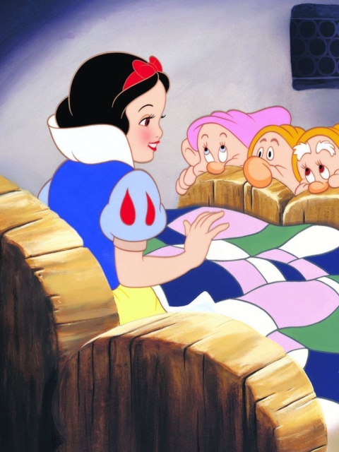 Das Snow White and the Seven Dwarfs Wallpaper 480x640