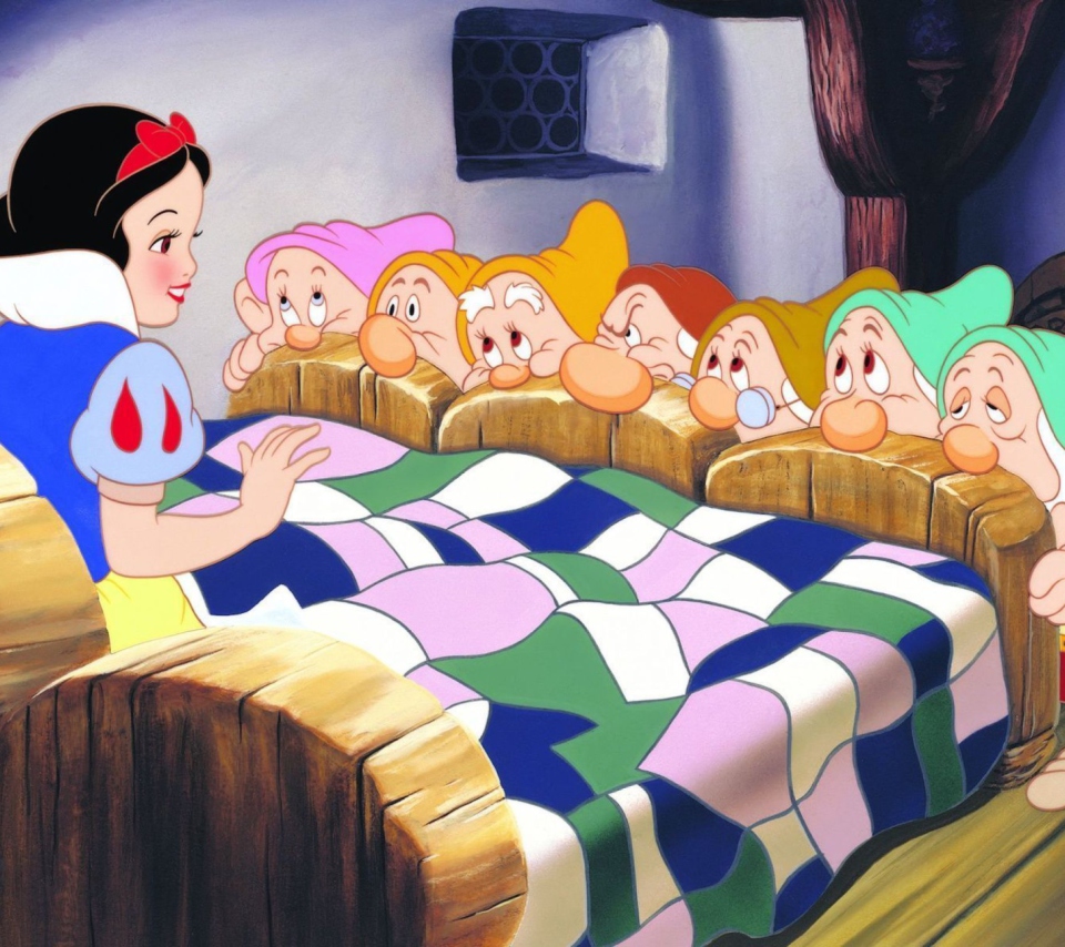 Das Snow White and the Seven Dwarfs Wallpaper 960x854