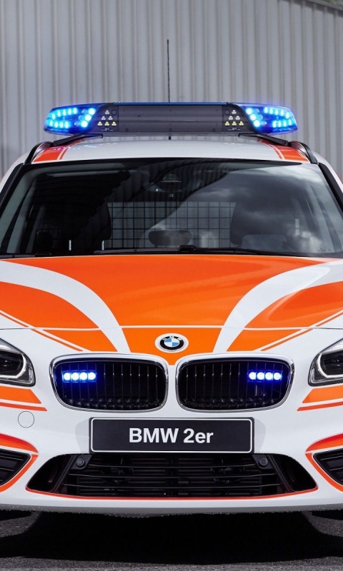 Fondo de pantalla BMW 2 Police Car 480x800