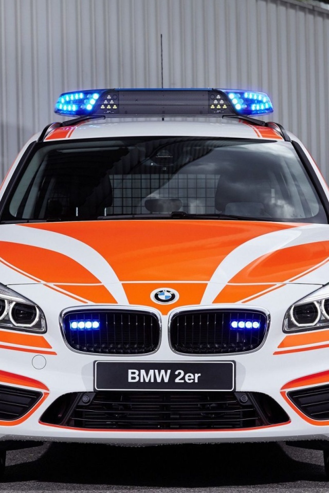 Das BMW 2 Police Car Wallpaper 640x960