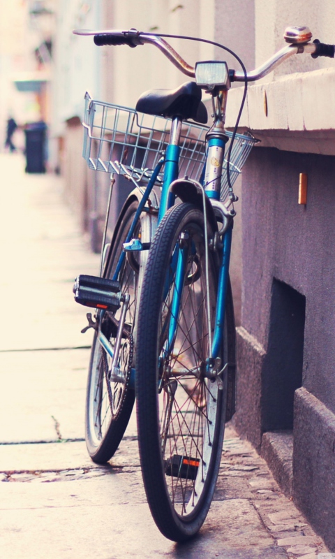 Обои Lonely Bicycle 480x800