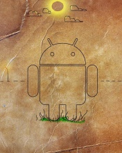 Android HD Logo wallpaper 176x220