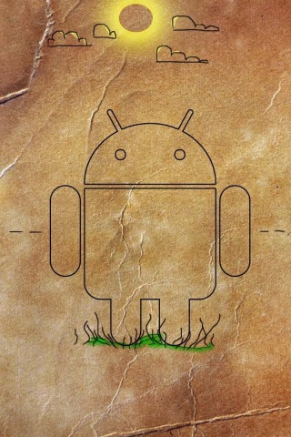 Android HD Logo wallpaper 320x480