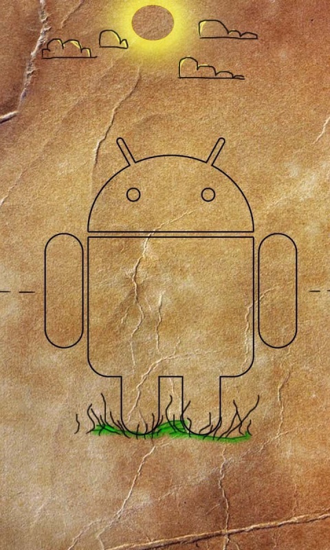 Android HD Logo wallpaper 480x800