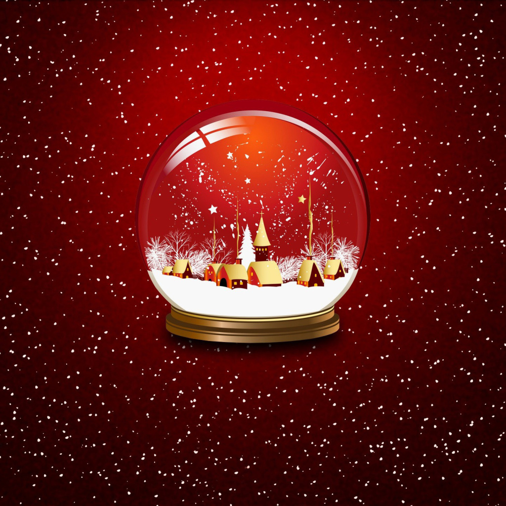 Das Christmas Souvenir Ball Wallpaper 1024x1024