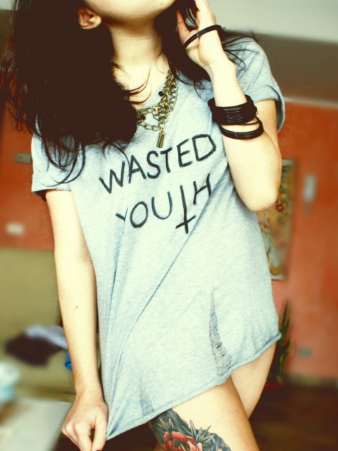 Wasted Youth T-Shirt wallpaper 480x640