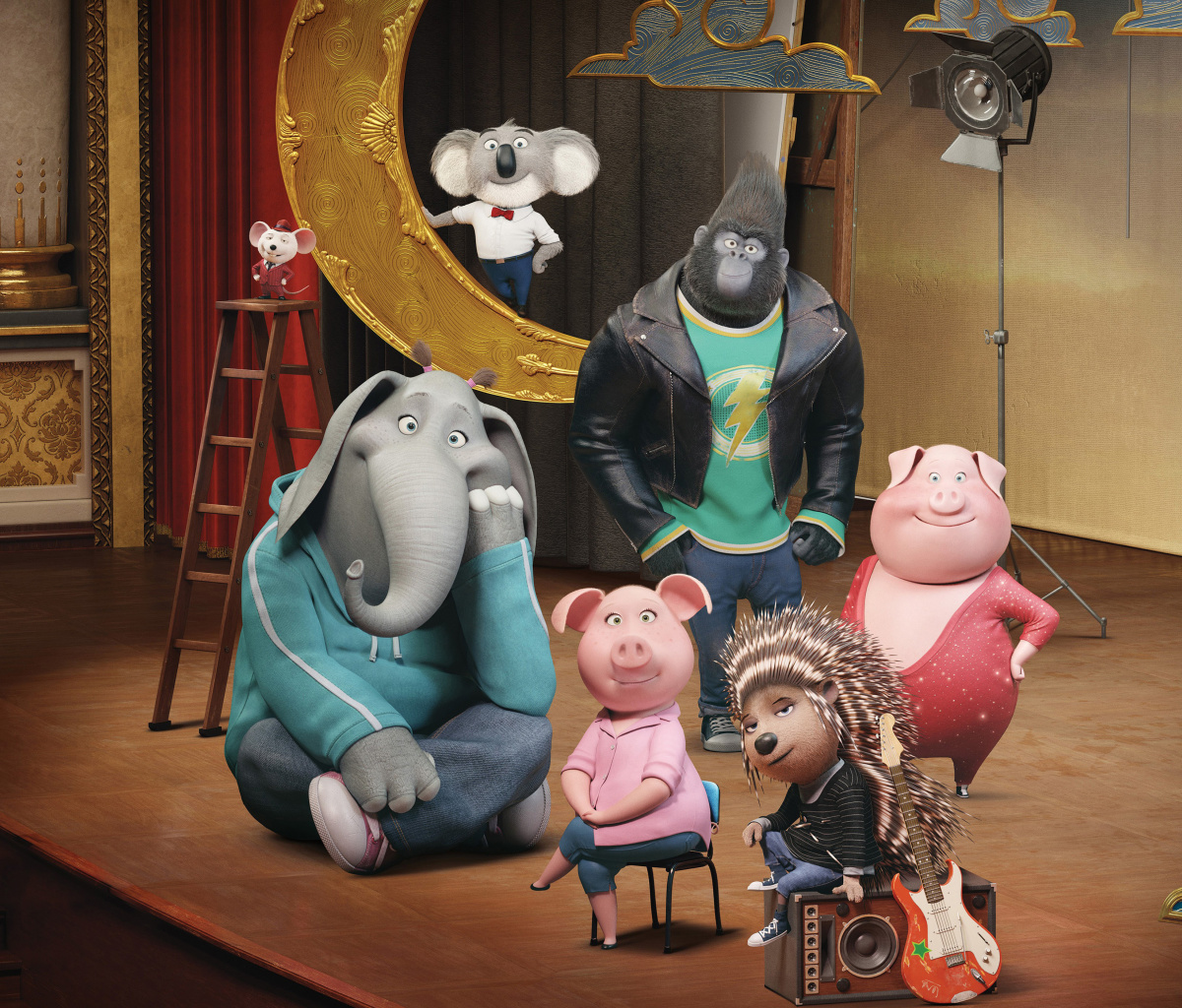 Fondo de pantalla Sing Cartoon with Animals 1200x1024