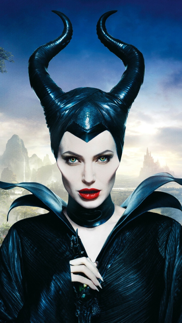 Sfondi Angelina Jolie In Maleficent 640x1136
