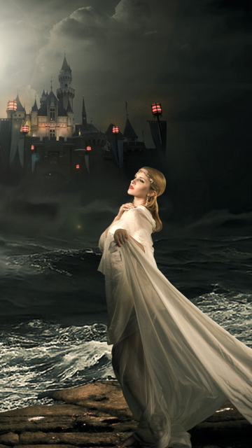 Das Princess And Castle Wallpaper 360x640