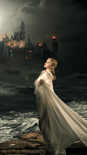 Princess And Castle wallpaper 360x640