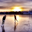 Ice Skating in Iceland wallpaper 128x128