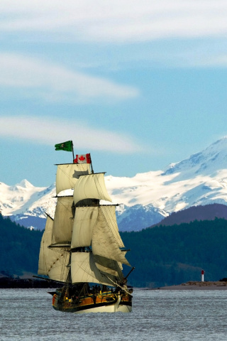 Fondo de pantalla Ship In Canada 320x480