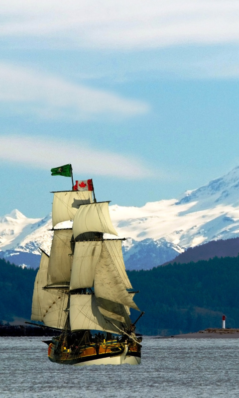 Fondo de pantalla Ship In Canada 480x800