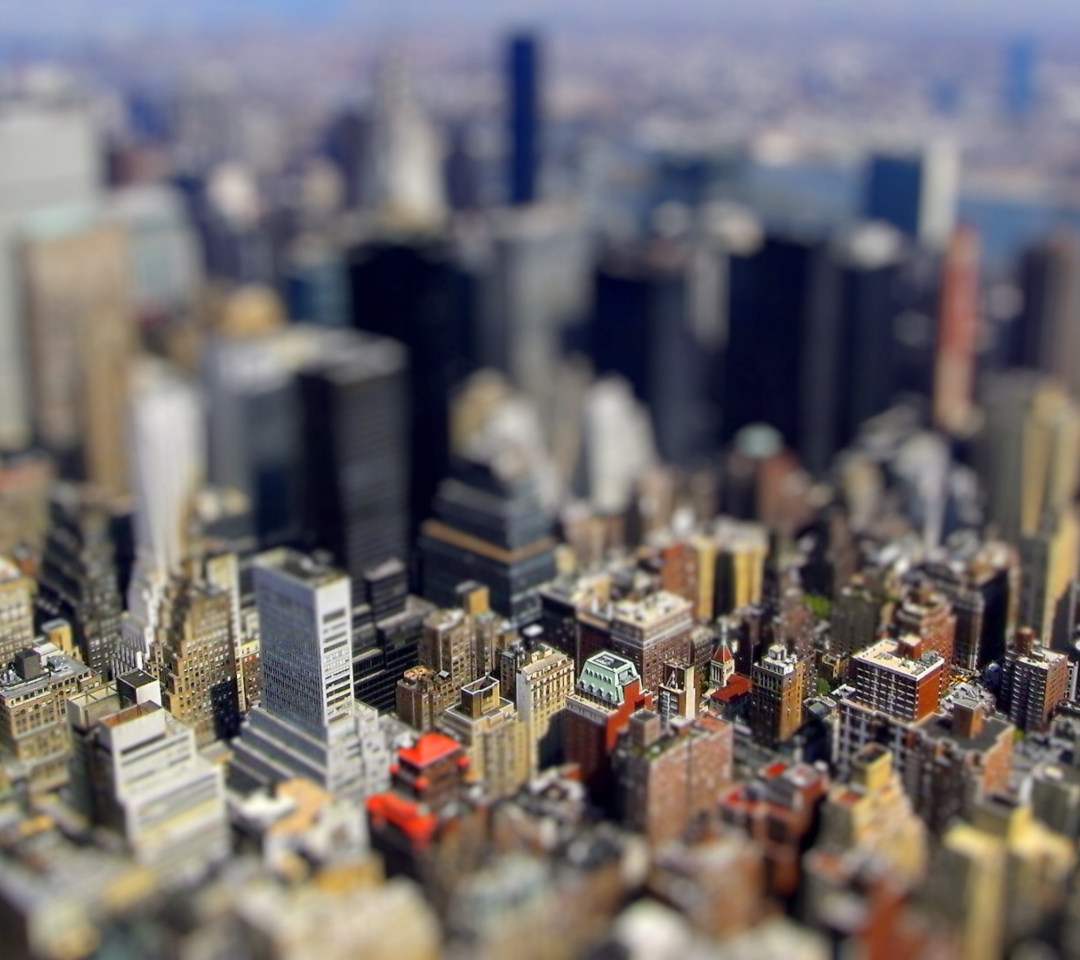 Fondo de pantalla Tilt-Shift New York City 1080x960