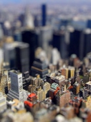 Fondo de pantalla Tilt-Shift New York City 132x176
