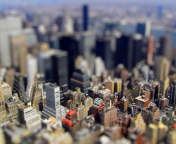 Das Tilt-Shift New York City Wallpaper 176x144