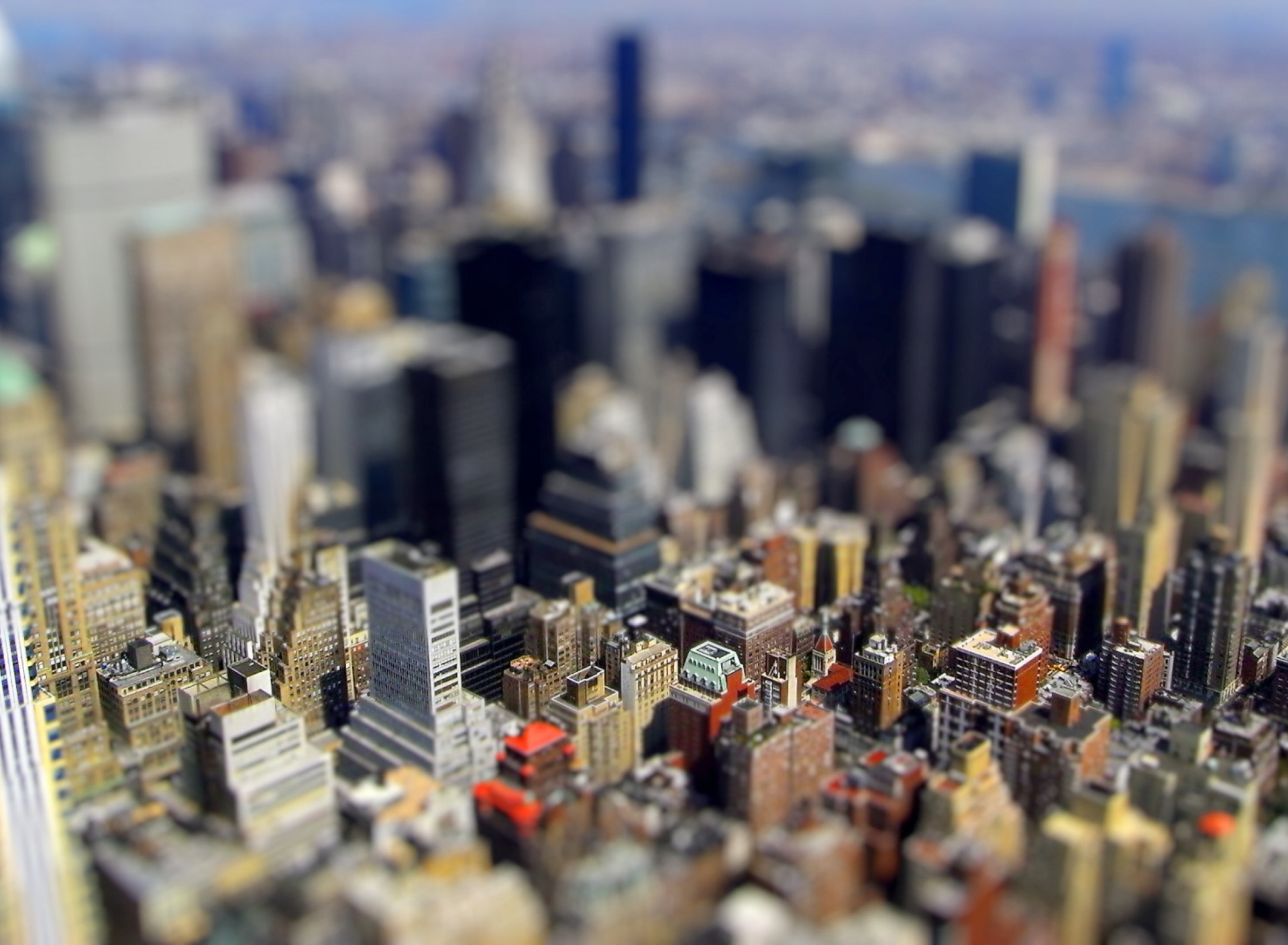Fondo de pantalla Tilt-Shift New York City 1920x1408