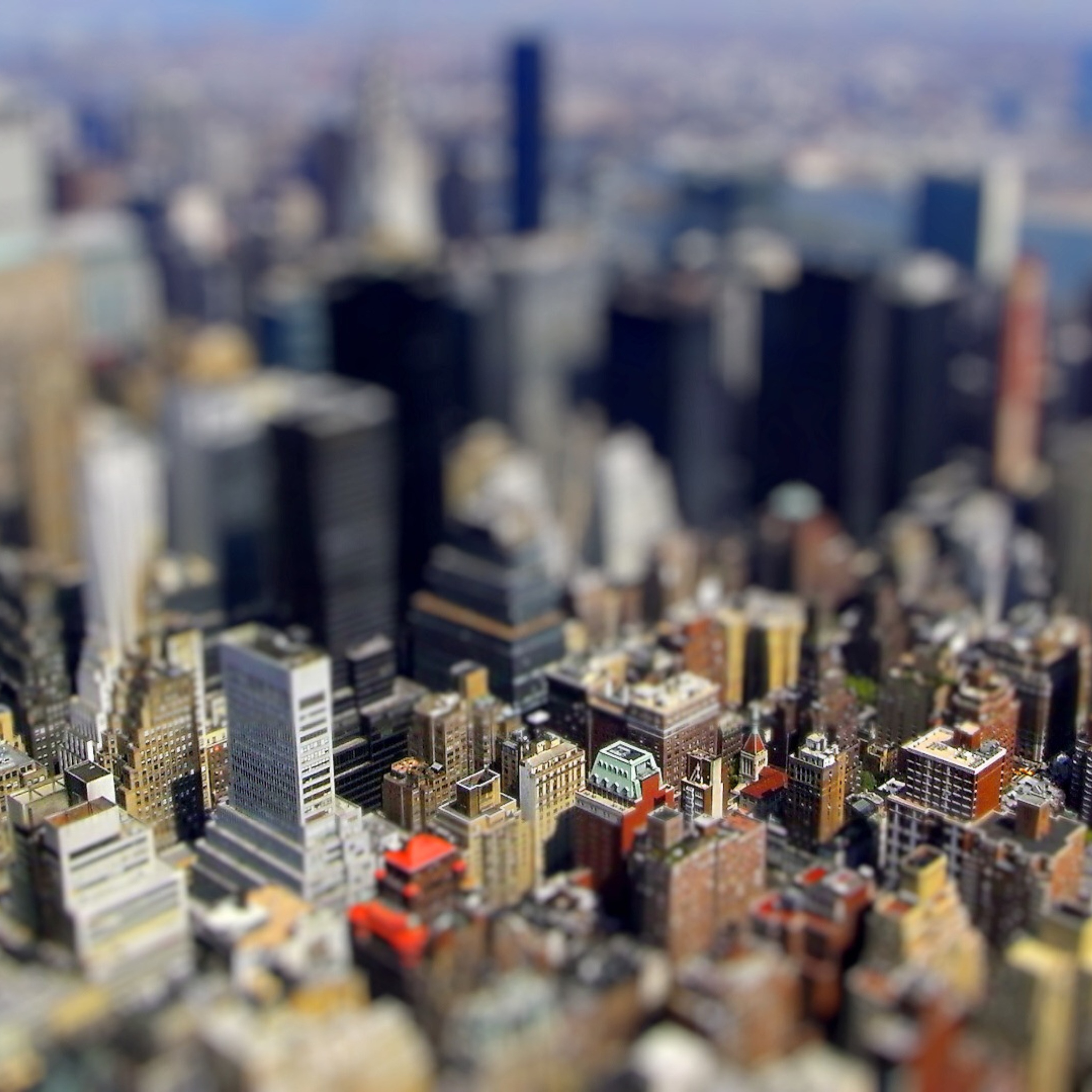 Fondo de pantalla Tilt-Shift New York City 2048x2048