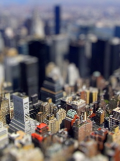 Fondo de pantalla Tilt-Shift New York City 240x320