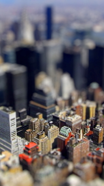 Fondo de pantalla Tilt-Shift New York City 360x640