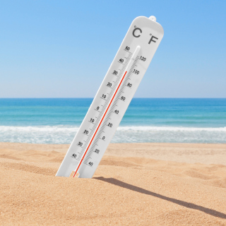 Thermometer on Beach - Obrázkek zdarma pro iPad 2