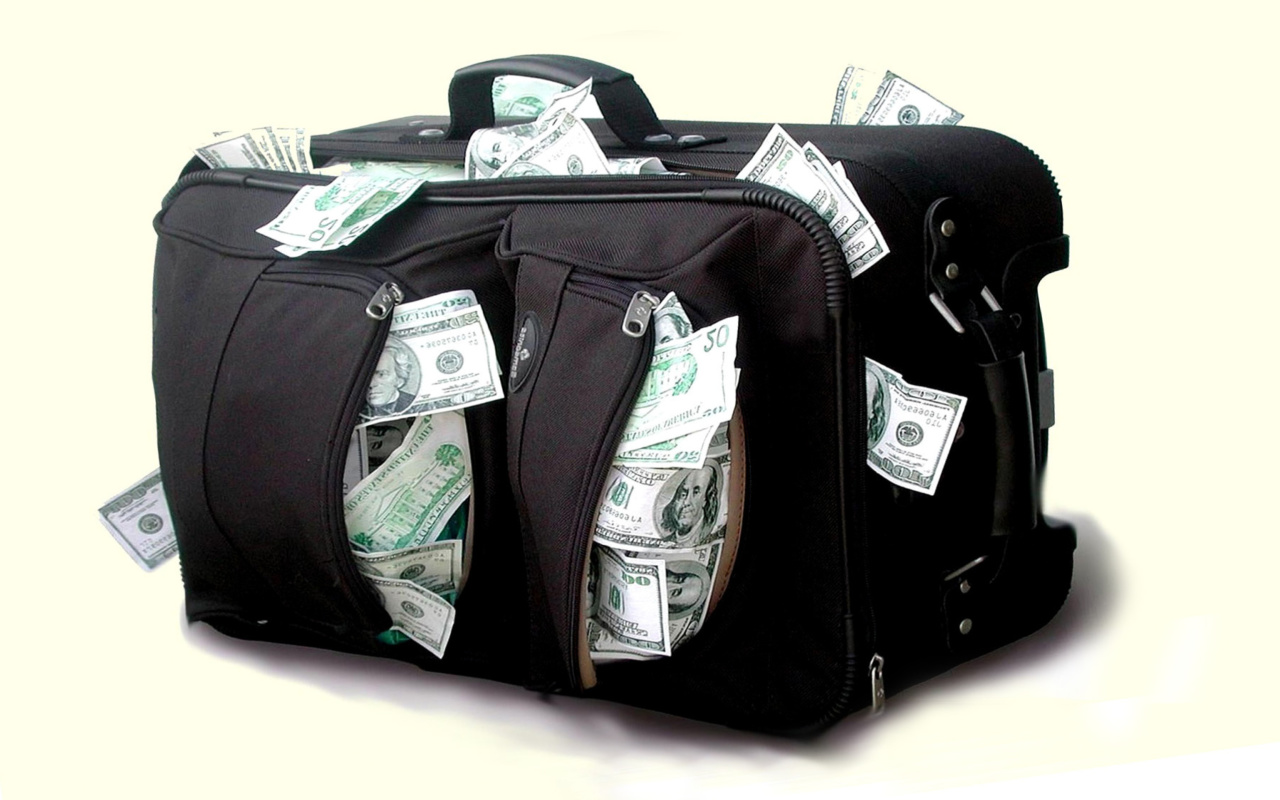 Case with Dollars wallpaper 1280x800