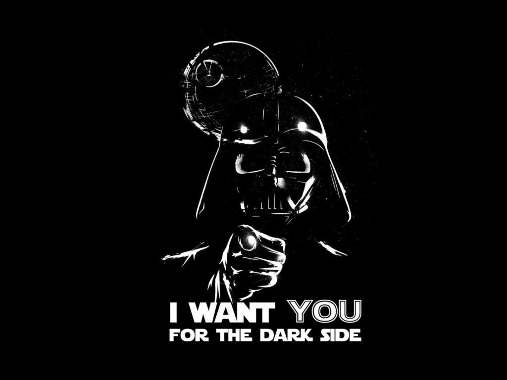 Das Darth Vader's Dark Side Wallpaper 1024x768