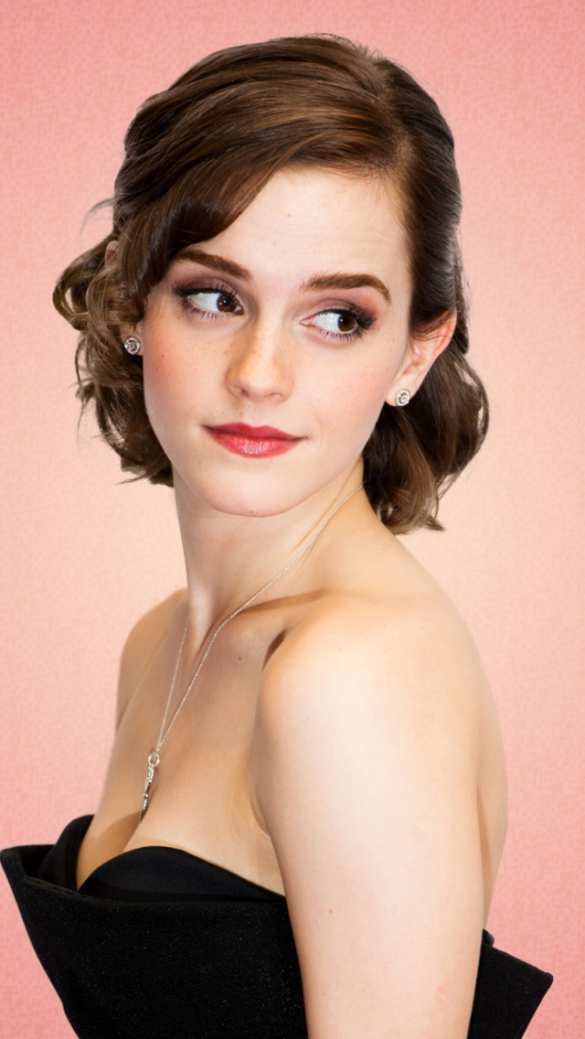 Das Emma Watson Lady Style Wallpaper 640x1136