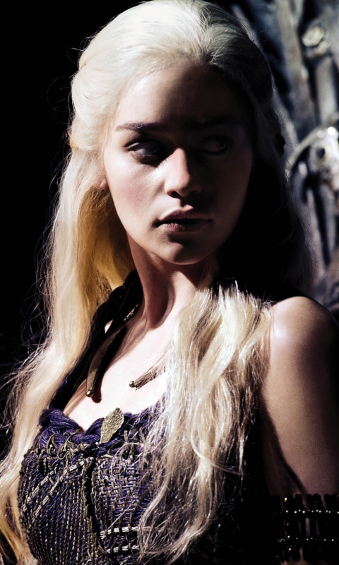 Emilia Clarke As Dany wallpaper 480x800