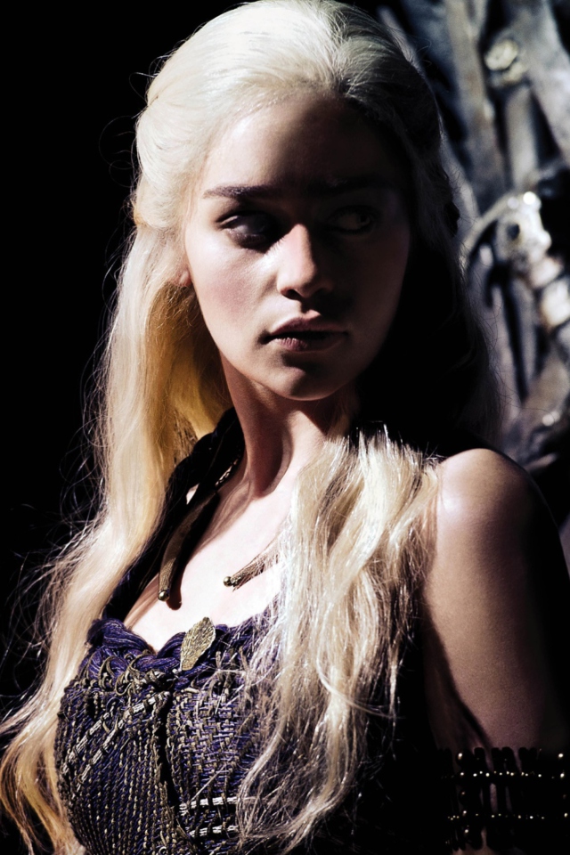 Emilia Clarke As Dany wallpaper 640x960