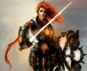 Screenshot №1 pro téma Warrior  Woman with Sword 176x144
