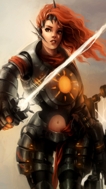 Das Warrior  Woman with Sword Wallpaper 360x640