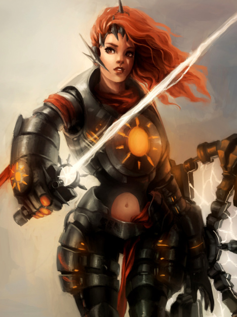 Fondo de pantalla Warrior  Woman with Sword 480x640