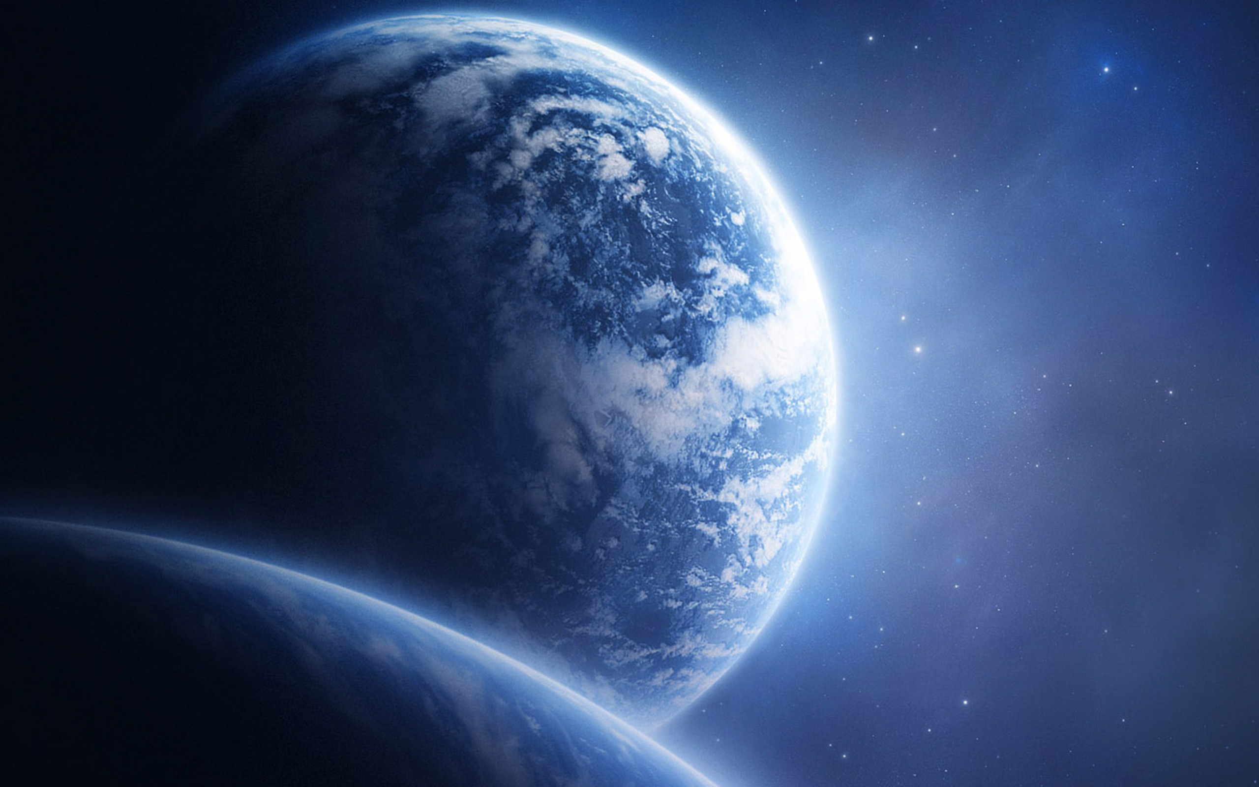 Обои планета земля свечение картинки на рабочий стол на тему Космос - скачать бесплатно