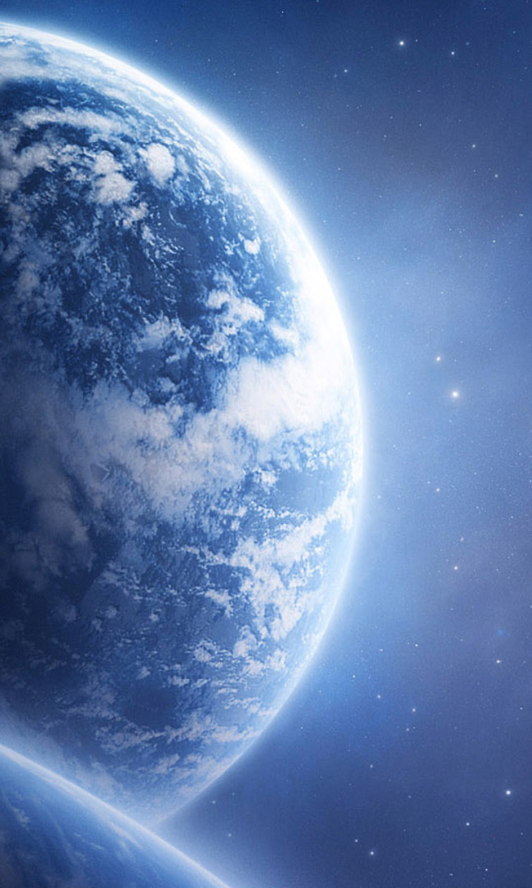 Das Blue Space Wallpaper 768x1280