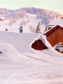 Anshelm Schultzberg Winter Landscape screenshot #1 240x320