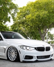 Das BMW 4 Series White Wallpaper 176x220